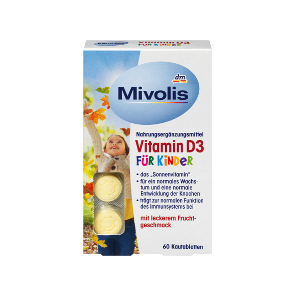 Mivolis Витамин D3 для нормального роста, развития костей и поддержки иммунитета с 4 лет